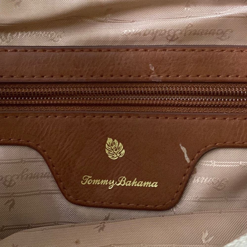 Tommy Bahama Beige Striped Purse/Tote - Picture 7 of 11